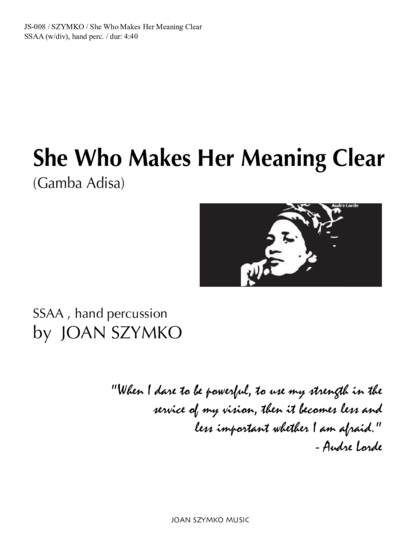 Cover image for She Who Makes Her Meaning Clear