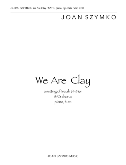 Cover image for We Are Clay