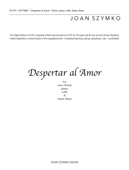 Cover image for Despertar al Amor                                                                                     