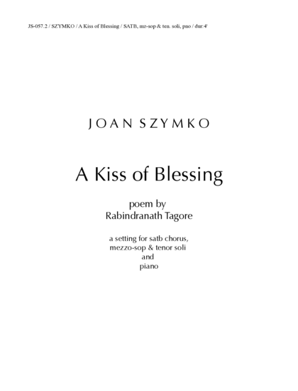 Cover image for A Kiss of Blessing