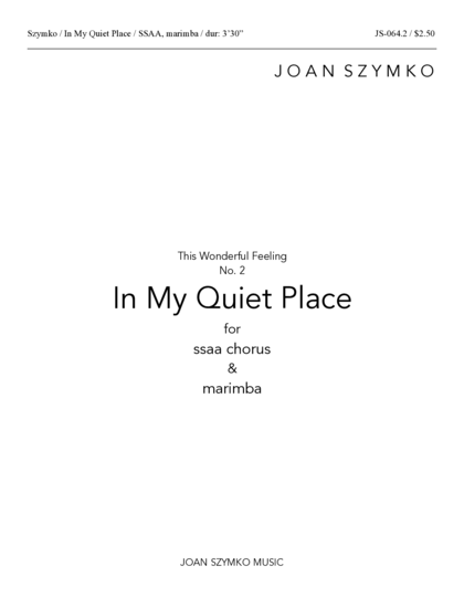 Cover image for This Wonderful Feeling: 2. In My Quiet Place