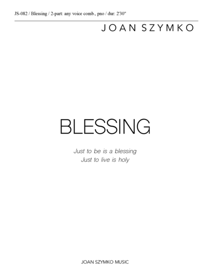 Cover image for Blessing (Just to Be)