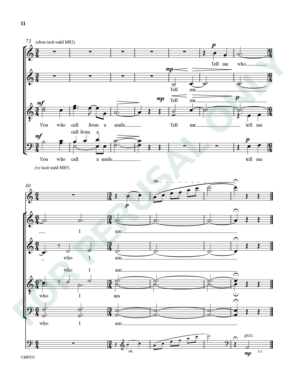Page 11 of WW1640 score