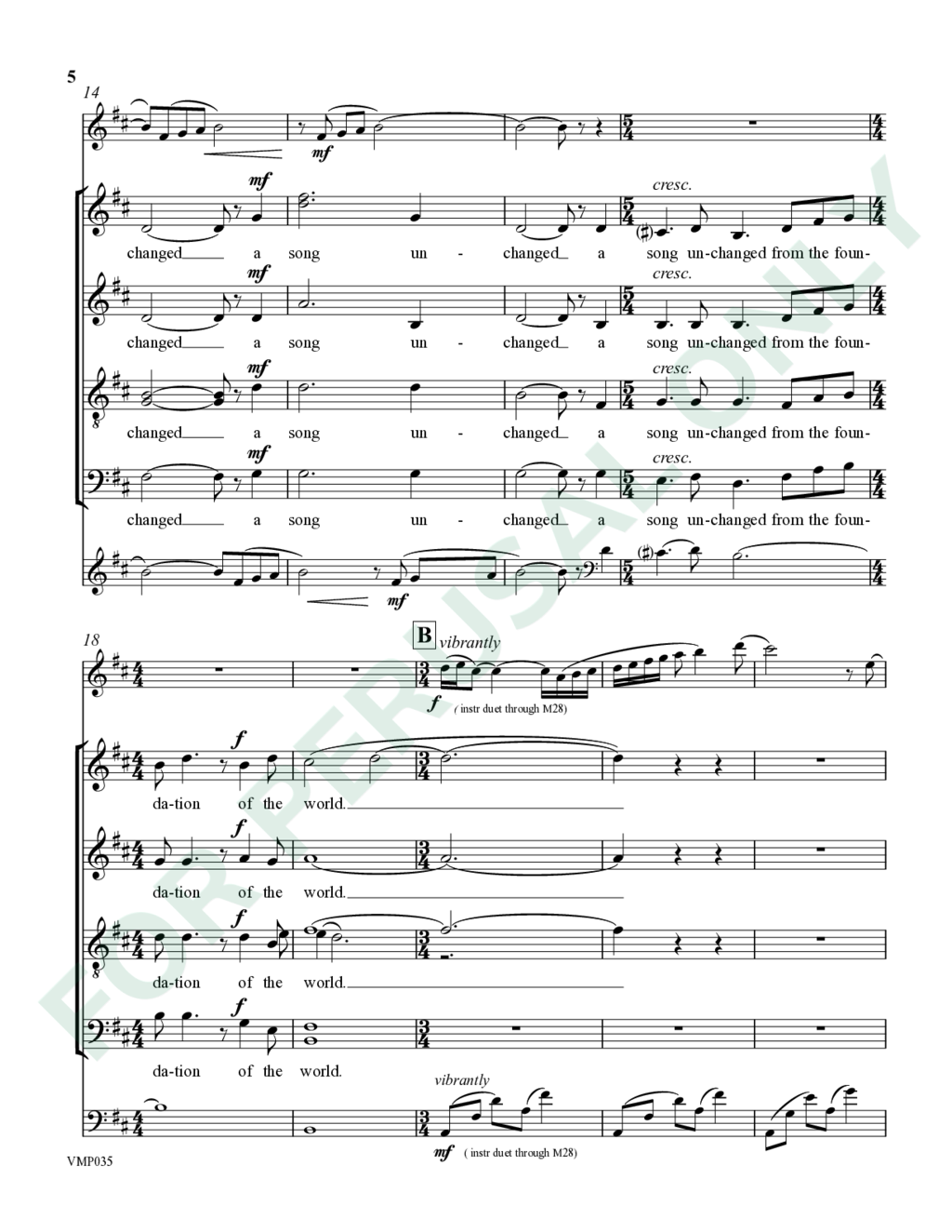 Page 5 of WW1640 score