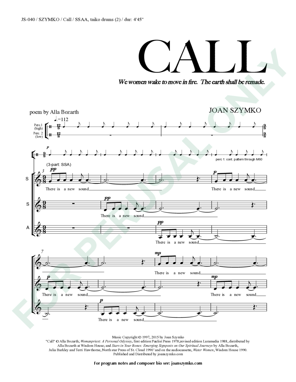 Page 1 of JS-040 score