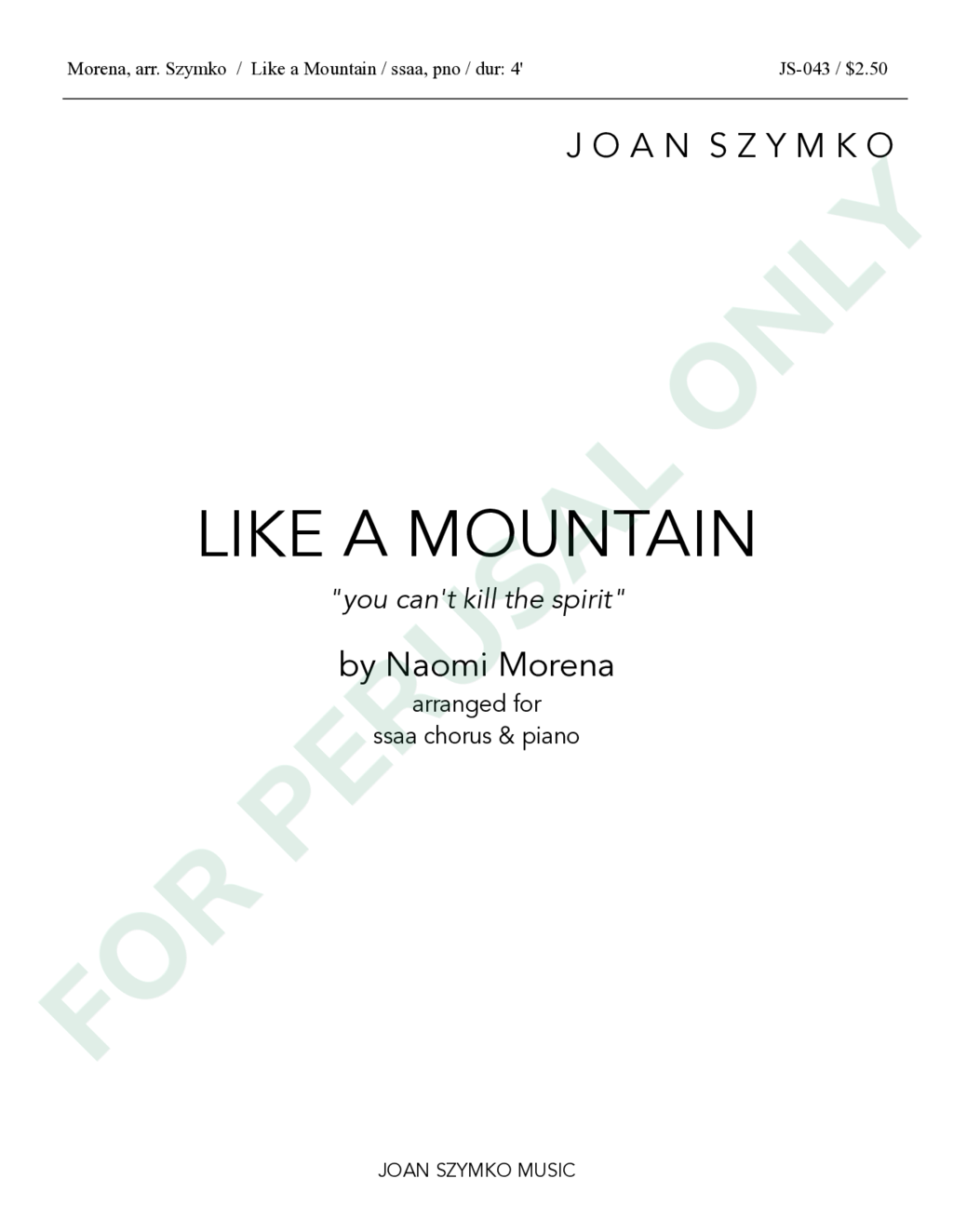 Page 1 of JS-043 score