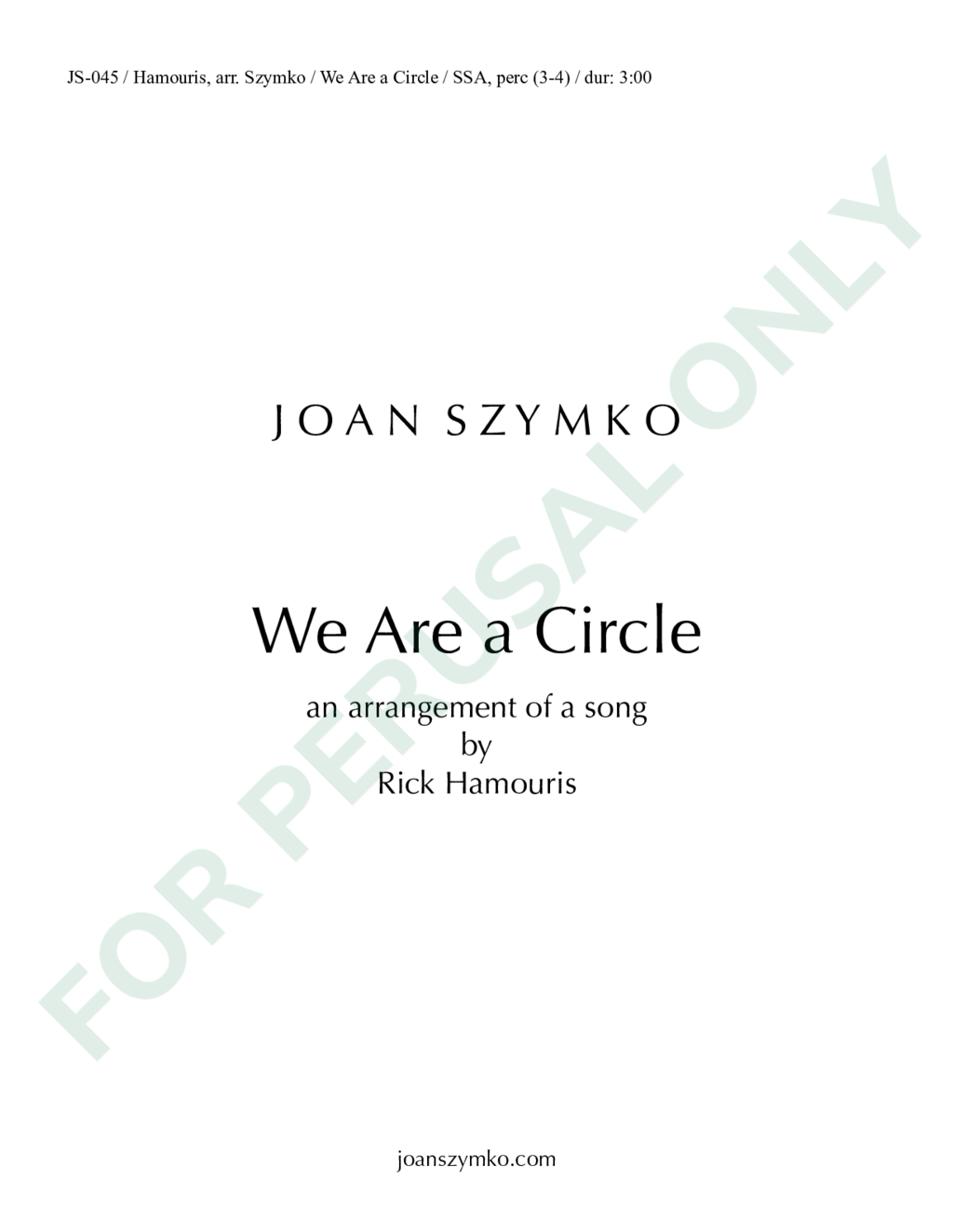 Page 1 of JS-045 score