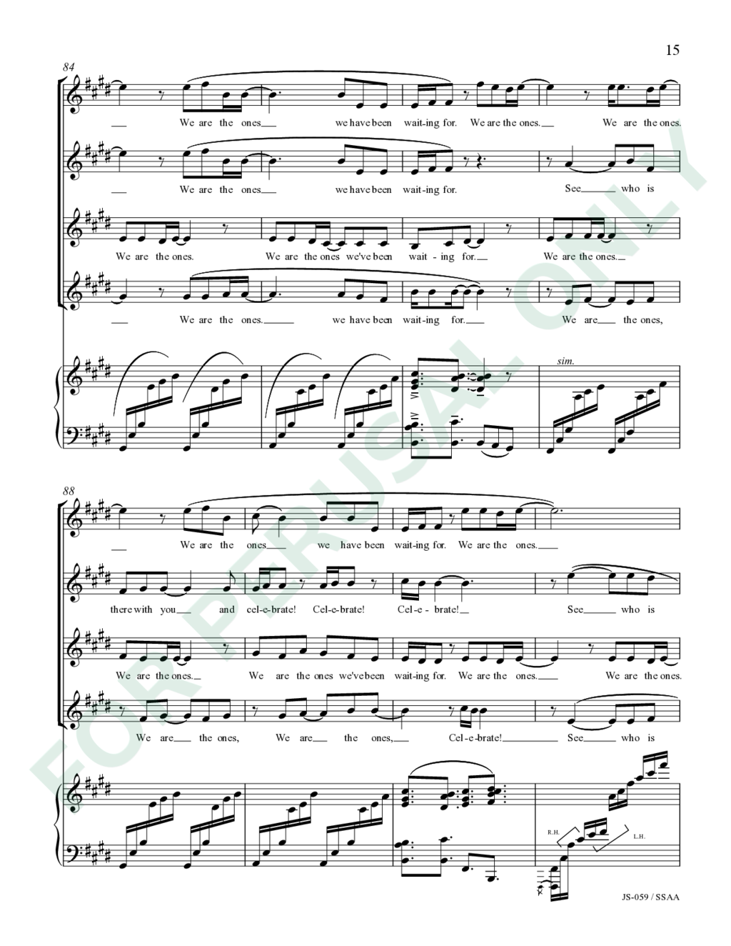 Page 15 of JS-059 score
