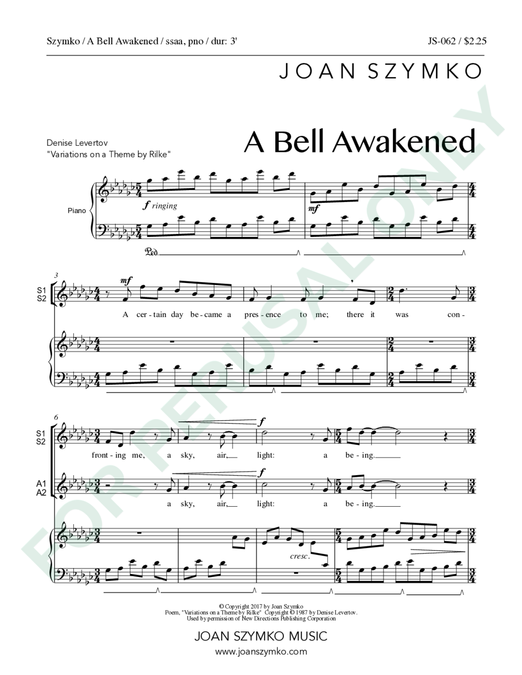 Page 1 of JS-062 score