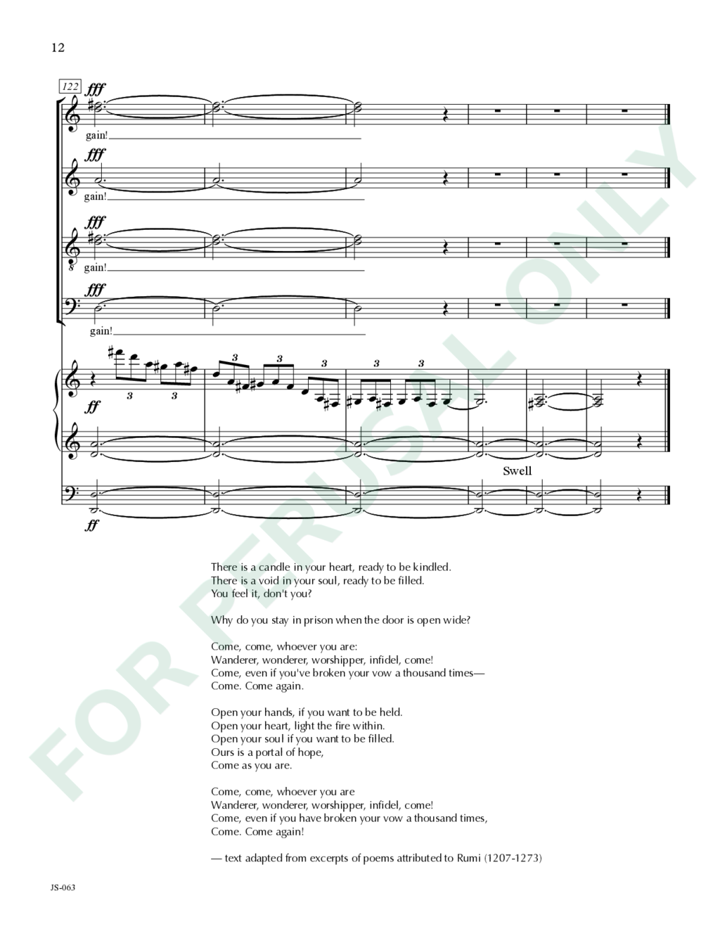 Page 12 of JS-063 score