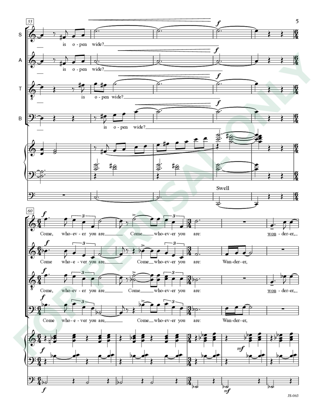 Page 5 of JS-063 score