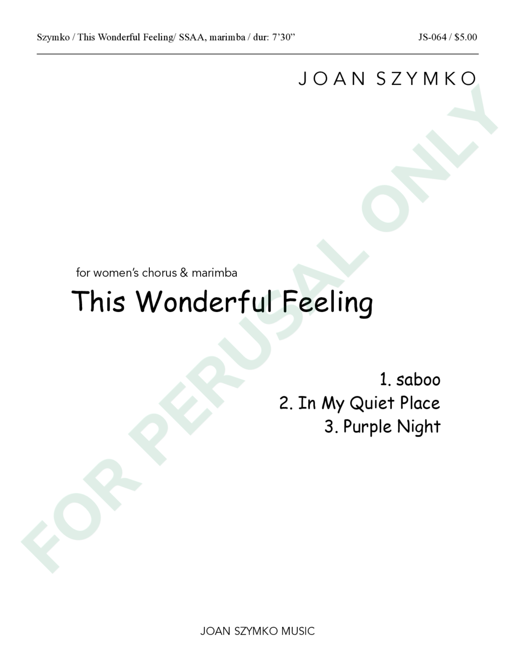 Page 1 of JS-064 score