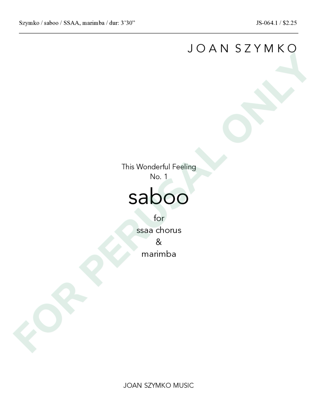 Page 1 of JS-064.1 score
