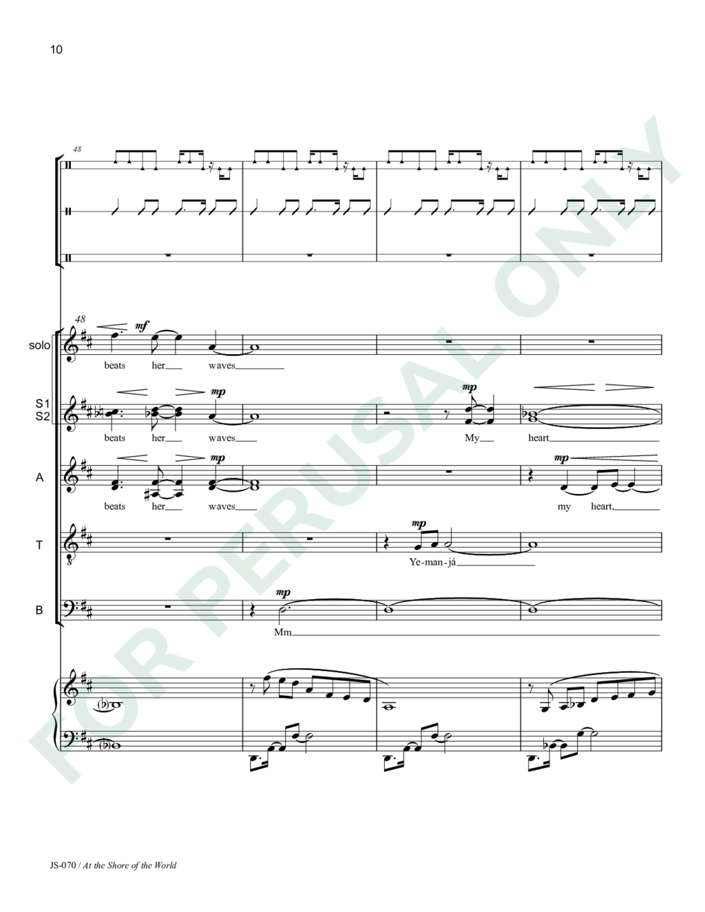 Page 10 of JS-070 score
