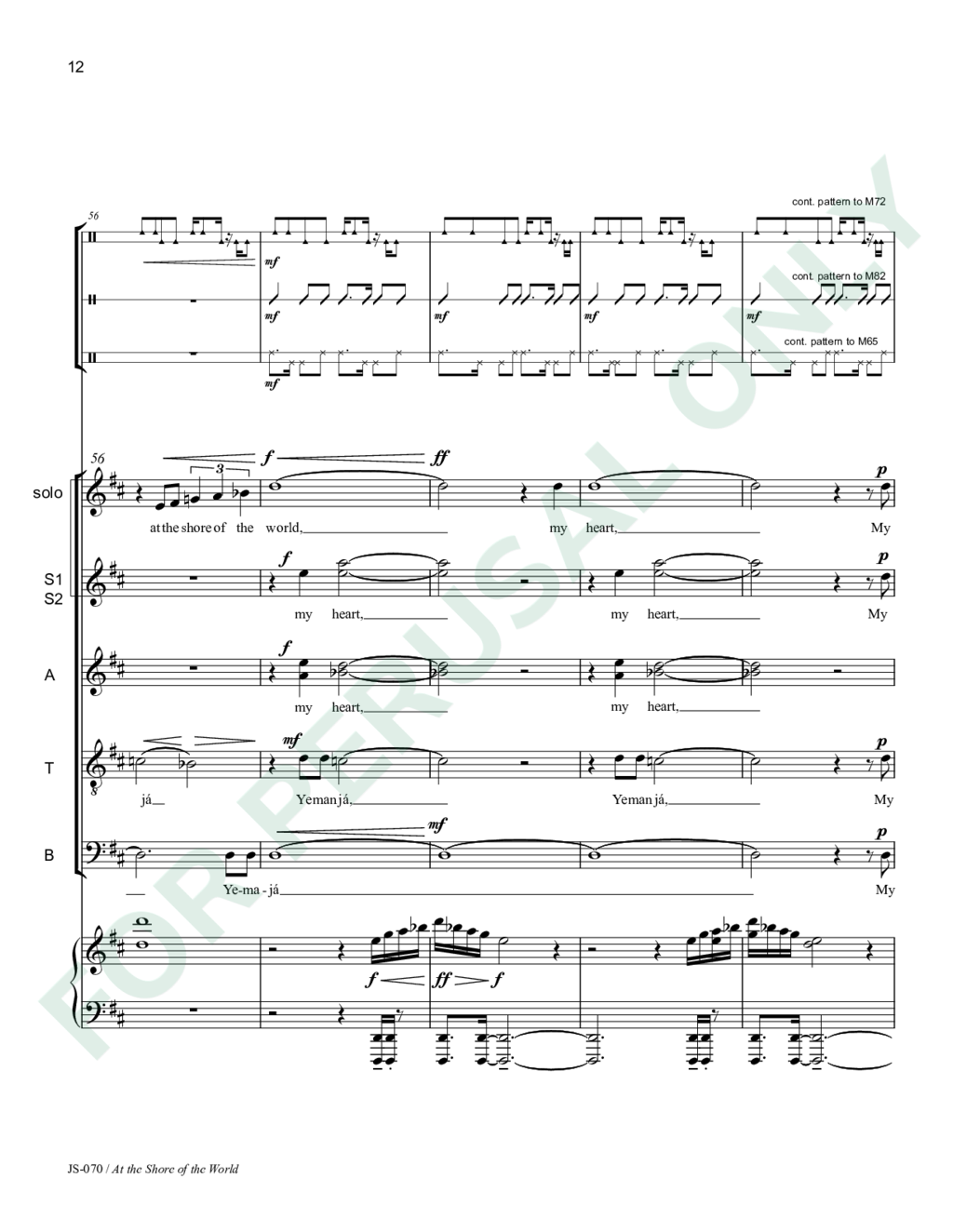 Page 12 of JS-070 score