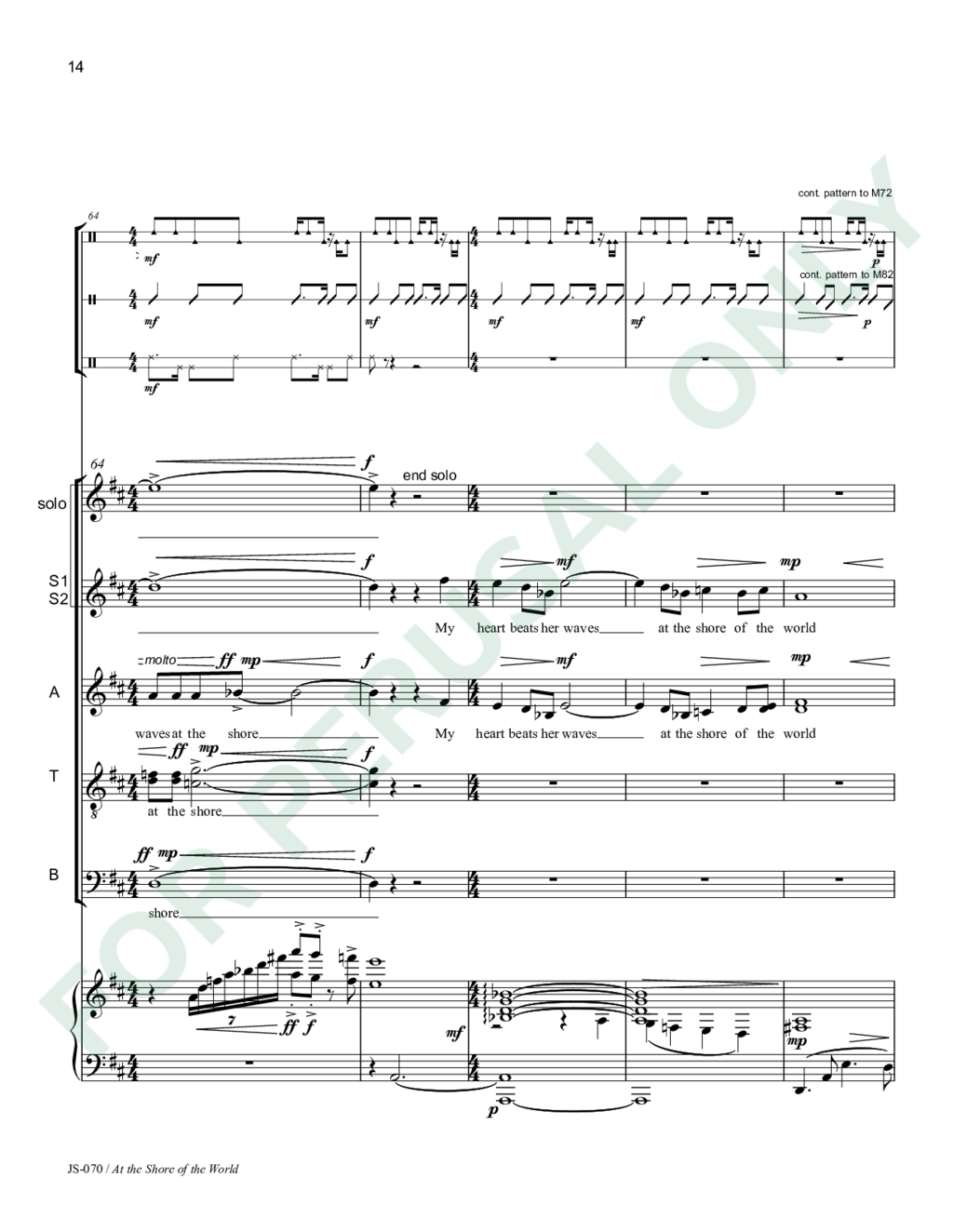 Page 14 of JS-070 score