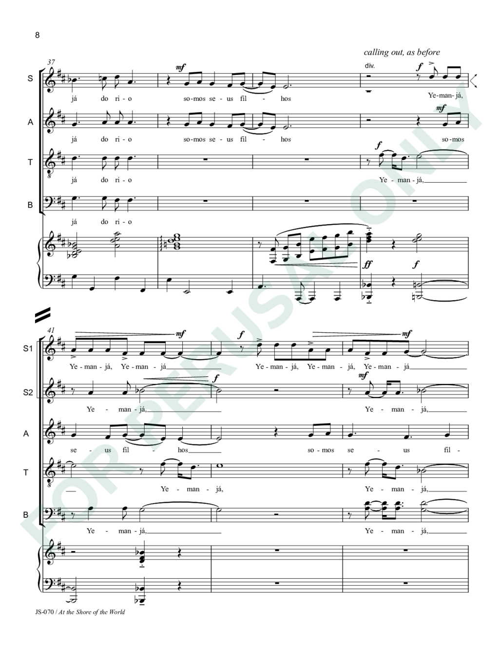 Page 8 of JS-070 score