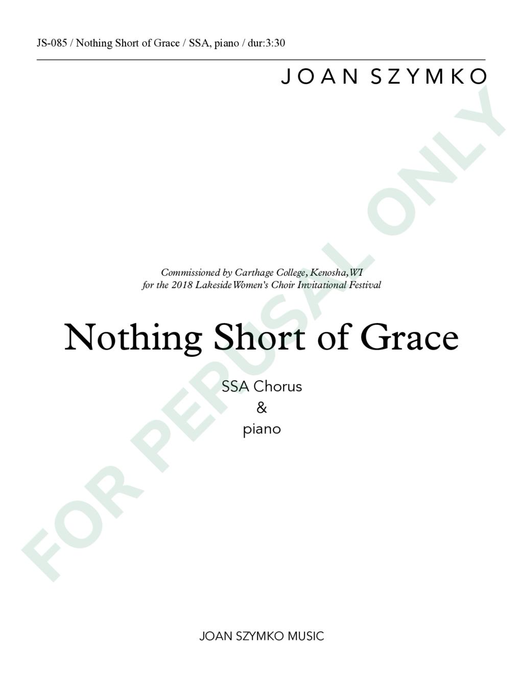 Page 1 of JS-085 score