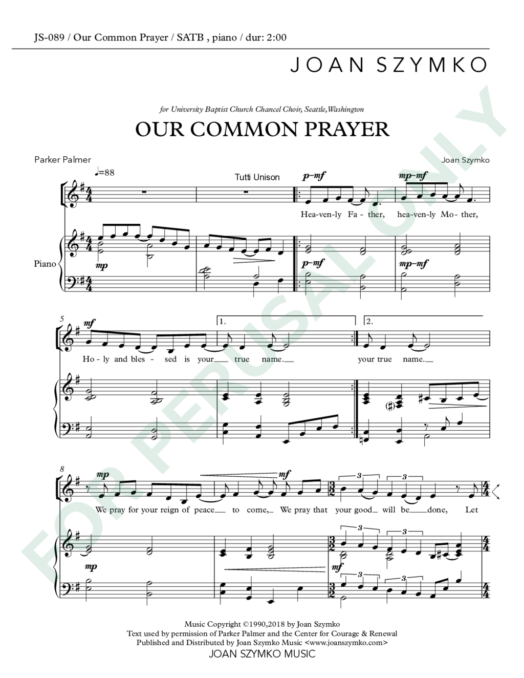Page 1 of JS-089 score